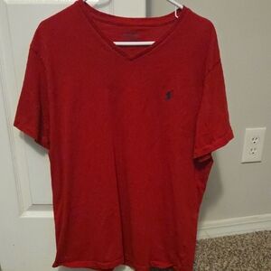 Men's Red V-Neck T-Shirt